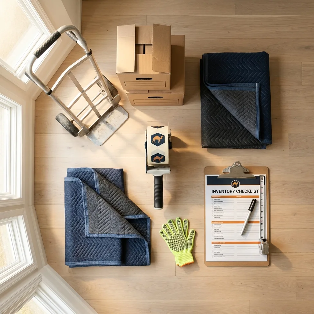 Professional moving supplies and packing materials layout for Balch Springs residential relocations